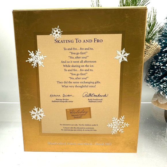 Hallmark Keepsake Ornament Skating To and Fro 2003 Christmas Holiday Mouse - Picture 7 of 9